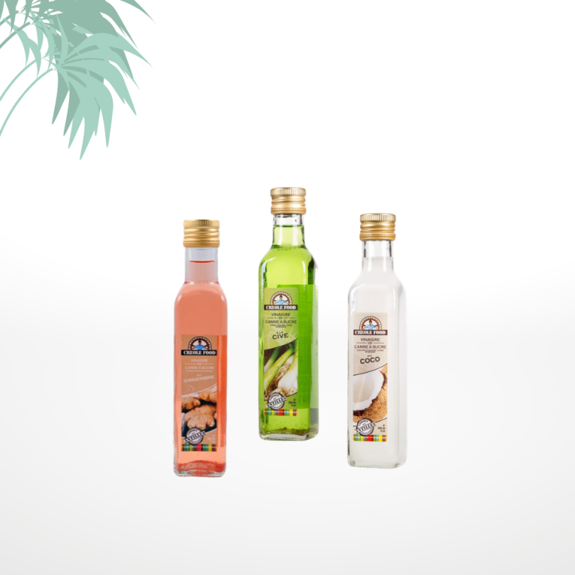 Assortiment de 3 vinaigres (25clx3) Créole Food