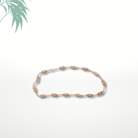 Collier "Maille Concombre" - 45 cm - Plaqué Or