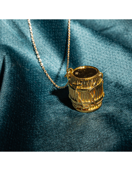 Pendentif Tambour KA + chaine 45cm - P/OR - Petite taille Pendentif Tambour KA + chaine 45cm - P/OR - Petite taille