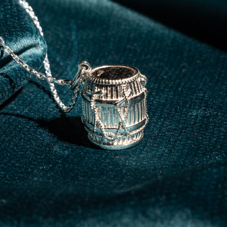 Pendentif Tambour KA (Petite taille) + chaine 50cm - Argent