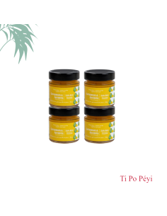 Assortiment de purée de giraumon et ananas 100g x4 - pot bébé- Ti Po Péyi