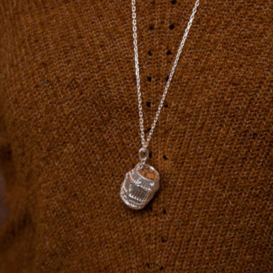 Pendentif Tambour KA (Grande taille) + chaine 70cm - Argent