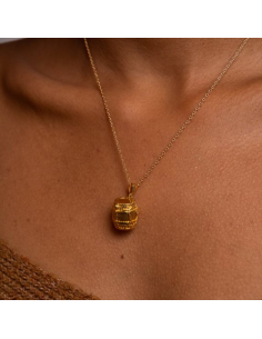 Pendentif Tambour KA + chaine 45cm - P/OR - Petite taille