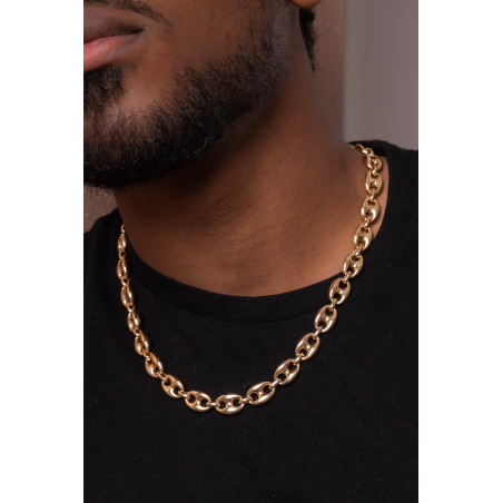 Collier "Maille Grain de Café" - 45 cm - Plaqué Or
