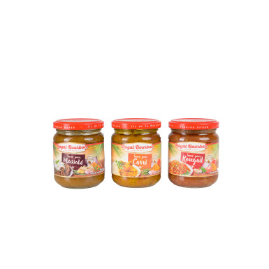 Assortiment de 3 sauces réunionnaises Royal bourbon