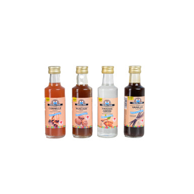 Assortiment de 4 arômes naturels des îles Créole Food