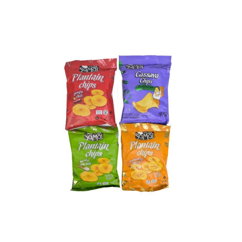 Assortiment de 4 chips exotiques Samai