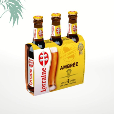Bière ambrée 5° 33cl Lorraine - Pack de 3